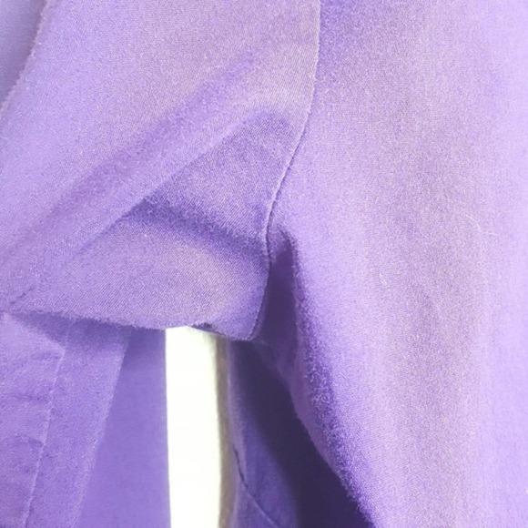 4 S Worthington Stretch Purple Top Blouse Shirt P - Picture 4 of 7